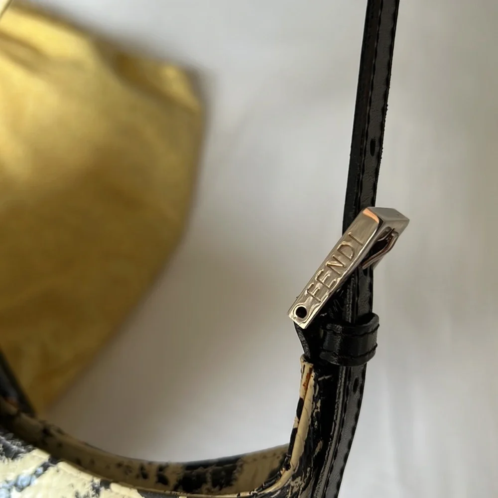 Authentic Vintage Fendi Mama Baguette Python Bag/Purse - Picture 5 of 13